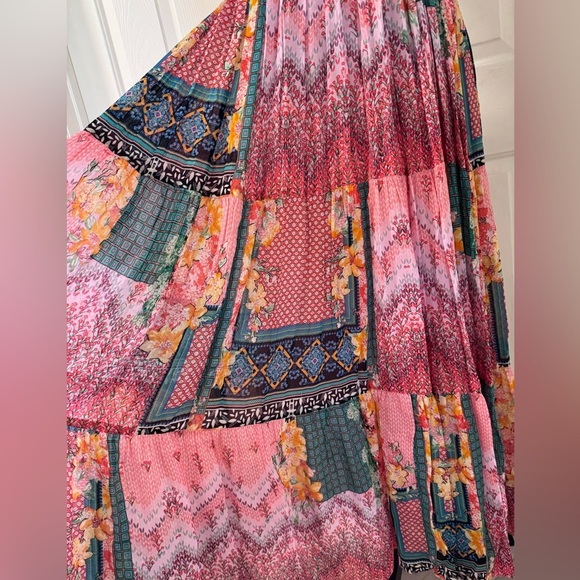 Anthropologie Alessandra Maxi Dress Bhanuni Jyoti Sz 6 Small Boho Beaded Tiered - Picture 8 of 16